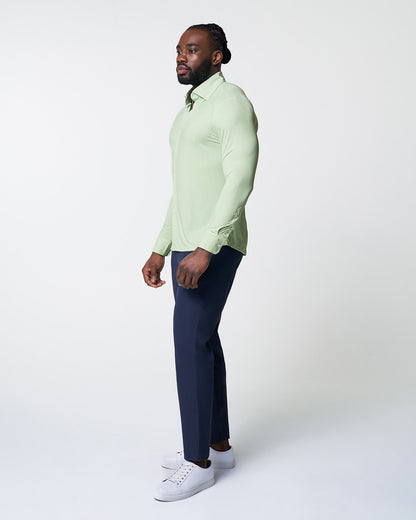 State & Liberty - "The Labonte" Sport Shirt - Green & Turquoise Mini Check