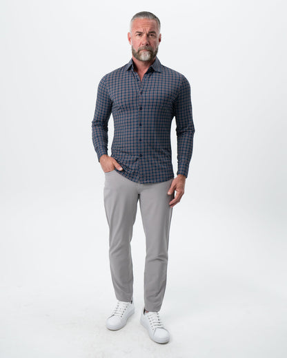 State & Liberty - "The Spencer" Sport Shirt - Maroon, Navy, & White Plaid