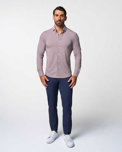 State & Liberty - "The Colt" Sport Shirt - Deep Purple Microcheck