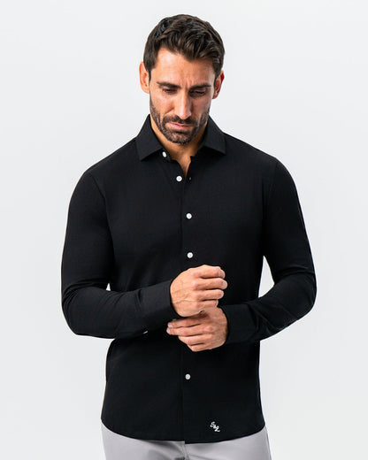 State & Liberty - "The Dexter" Black Button Down