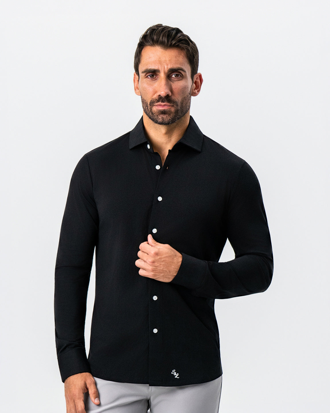 State & Liberty - "The Dexter" Black Button Down