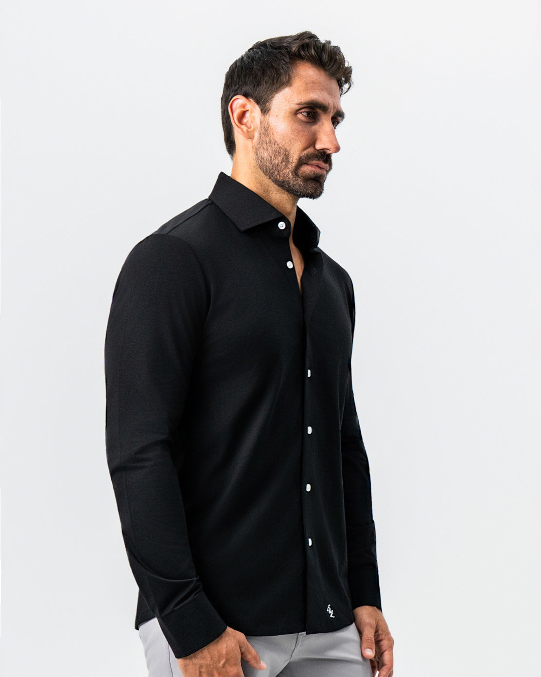 State & Liberty - "The Dexter" Black Button Down