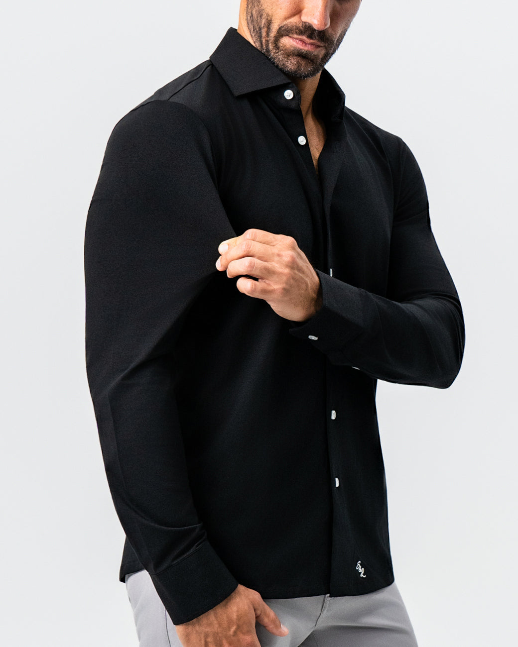 State & Liberty - "The Dexter" Black Button Down