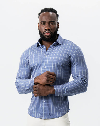 State & Liberty - "The Davy" Navy, Light Blue, and Cream Button Down