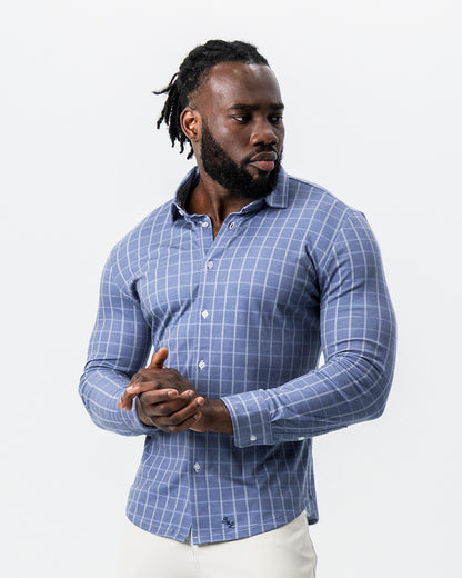 State & Liberty - "The Davy" Navy, Light Blue, and Cream Button Down