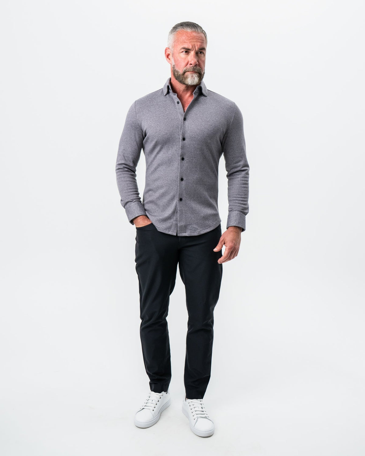 State & Liberty - "The Onyx" Charcoal Button Down