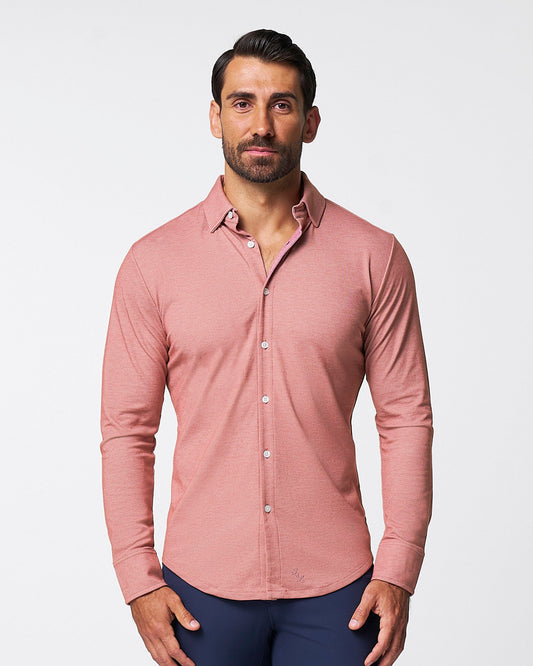 State & Liberty - "The Jace" Maroon Pique Button Down