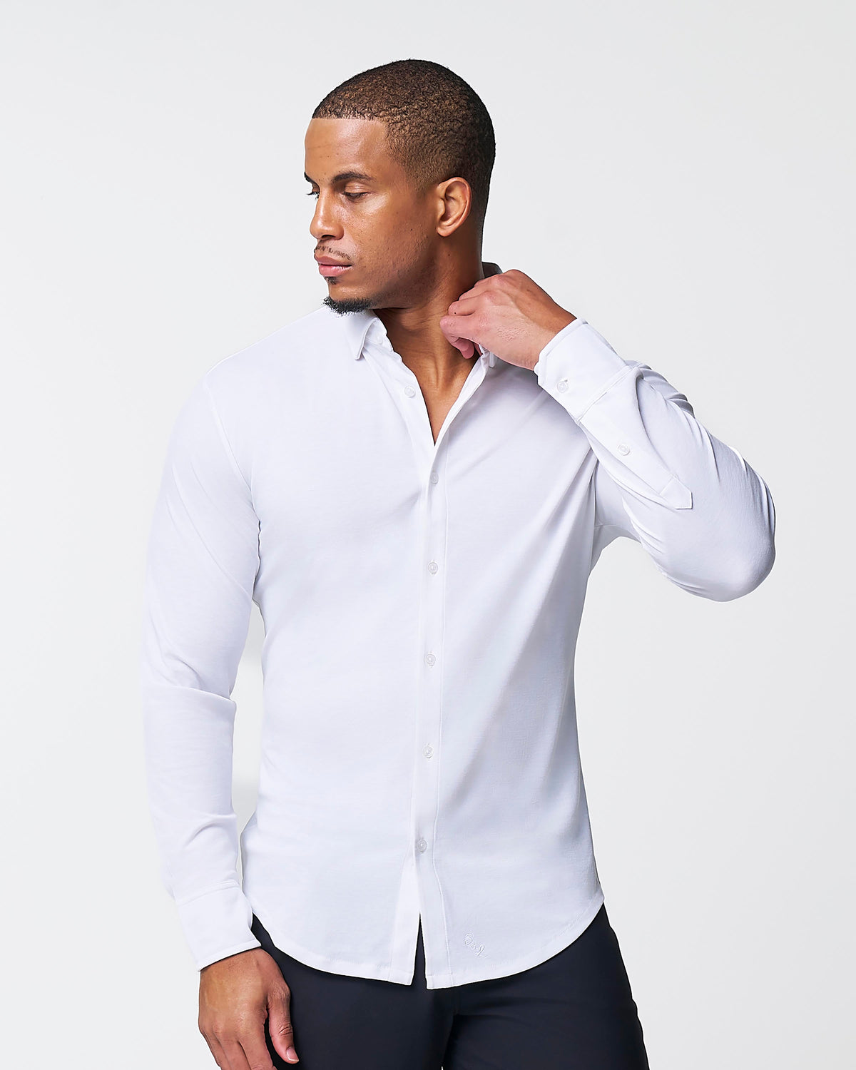 State & Liberty - "The Mark" White Pique Button Down