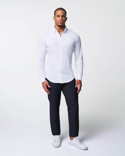 State & Liberty - "The Mark" White Pique Button Down