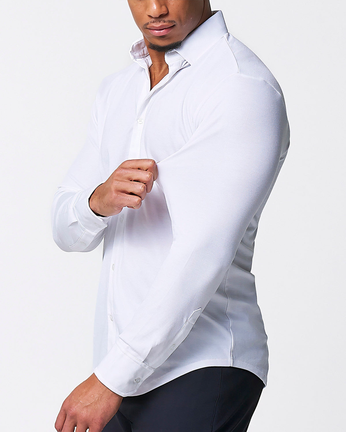 State & Liberty - "The Mark" White Pique Button Down