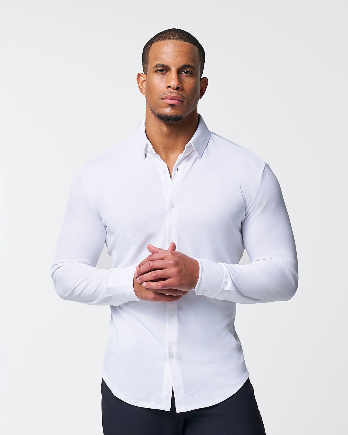 State & Liberty - "The Mark" White Pique Button Down