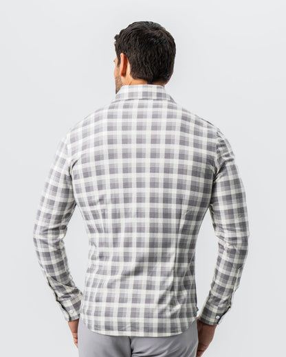 State & Liberty - "The Holden" Grey Plaid Button Down