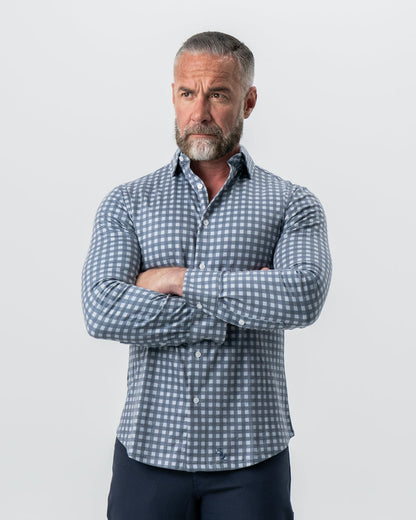 State & Liberty - "The Ace" Big Navy Check Button Down