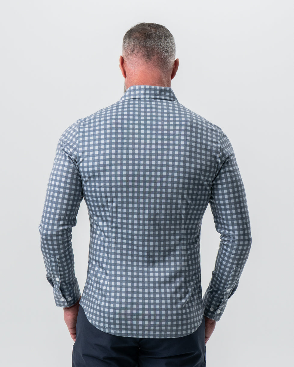 State & Liberty - "The Ace" Big Navy Check Button Down