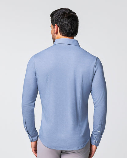 State & Liberty - "The Dylan" Sky Blue Pique Button Down