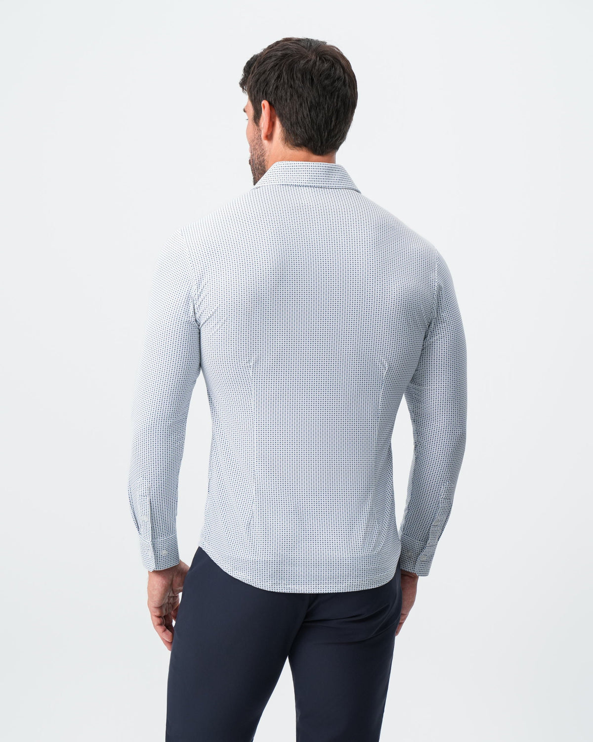 State & Liberty - "The Guy" Sport Shirt - Navy & Light Blue Plus Print