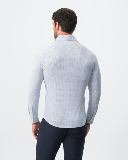 State & Liberty - "The Guy" Sport Shirt - Navy & Light Blue Plus Print
