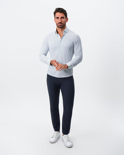 State & Liberty - "The Guy" Sport Shirt - Navy & Light Blue Plus Print