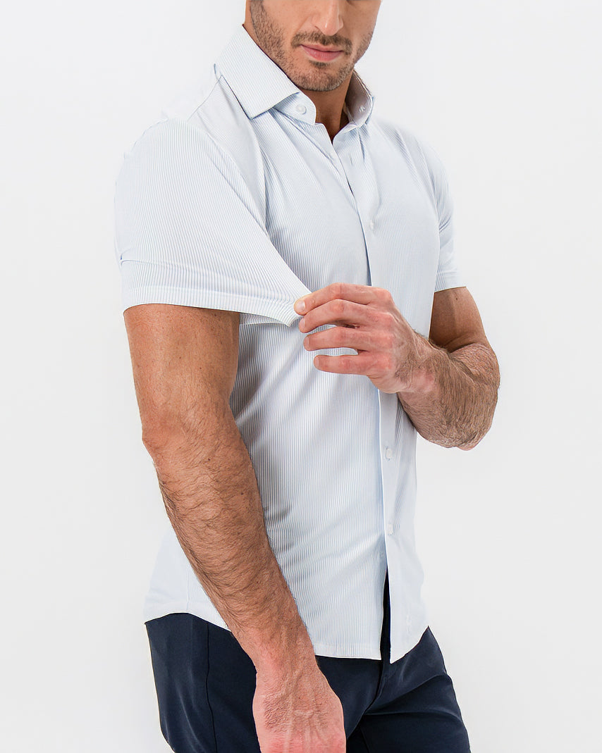 State & Liberty - "The Rio" Light Blue Pinstripe