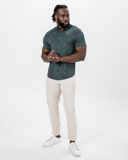 State & Liberty - "The Lotus" Deep Brown Floral Print