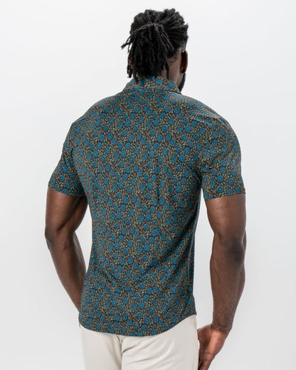 State & Liberty - "The Lotus" Deep Brown Floral Print