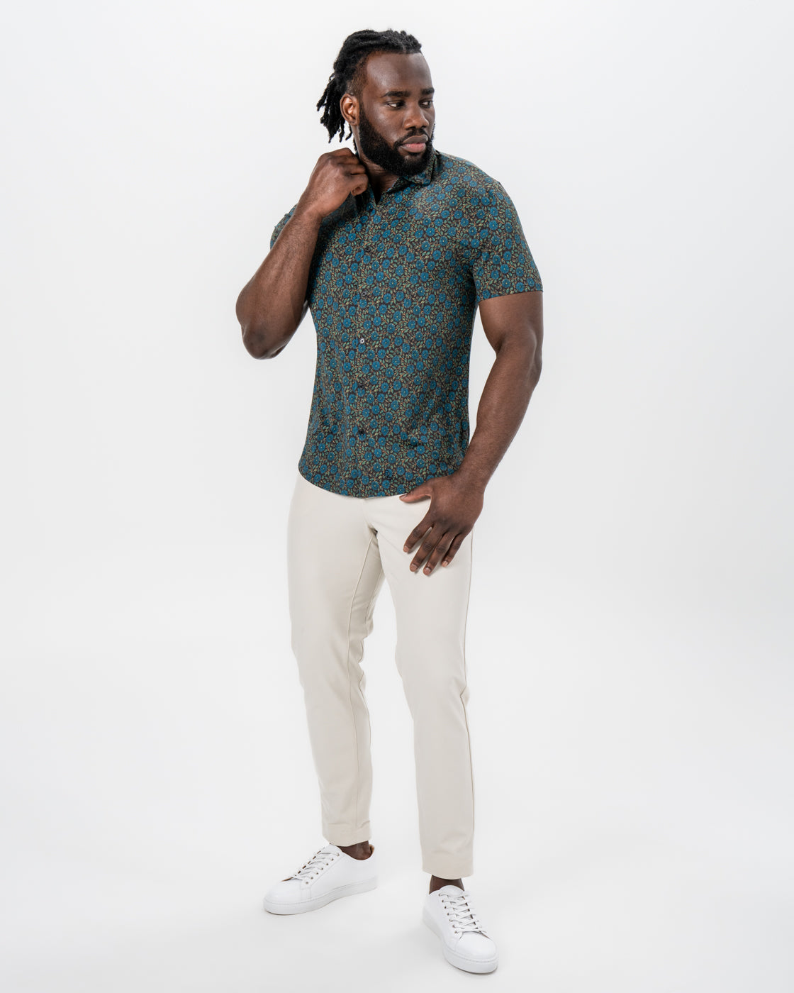 State & Liberty - "The Lotus" Deep Brown Floral Print
