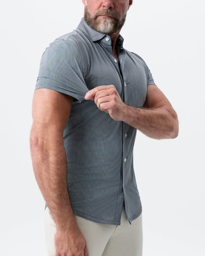 State & Liberty - "The Lombardi" Navy Print Stripe