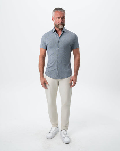 State & Liberty - "The Lombardi" Navy Print Stripe