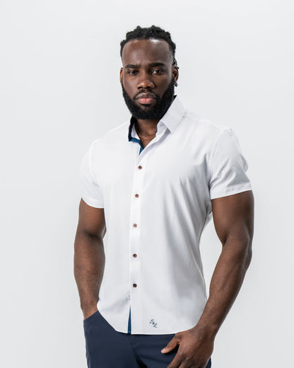 State & Liberty - "The Hampton" White with Navy Accents