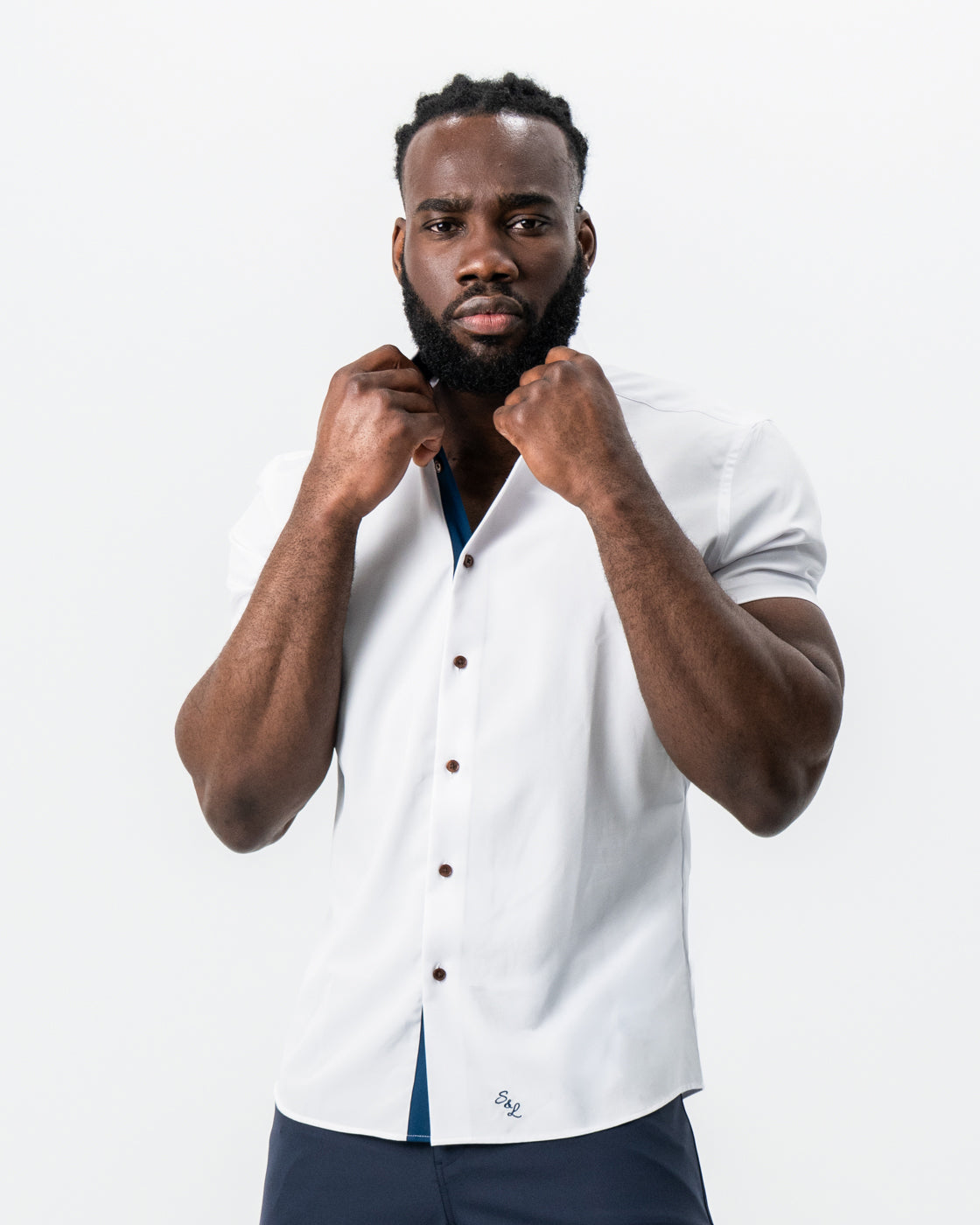 State & Liberty - "The Hampton" White with Navy Accents
