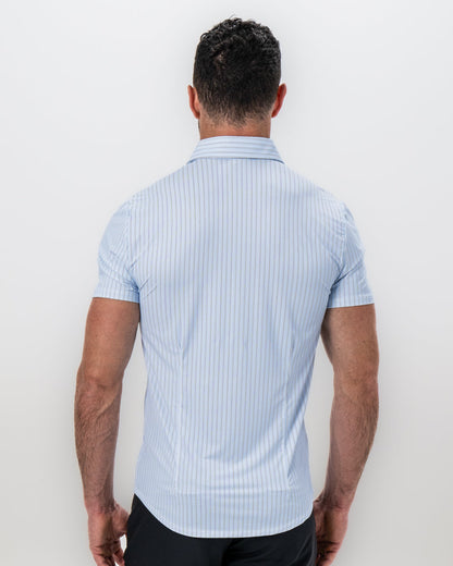 State & Liberty - "The Landry" Light Blue Micro Pinstripe