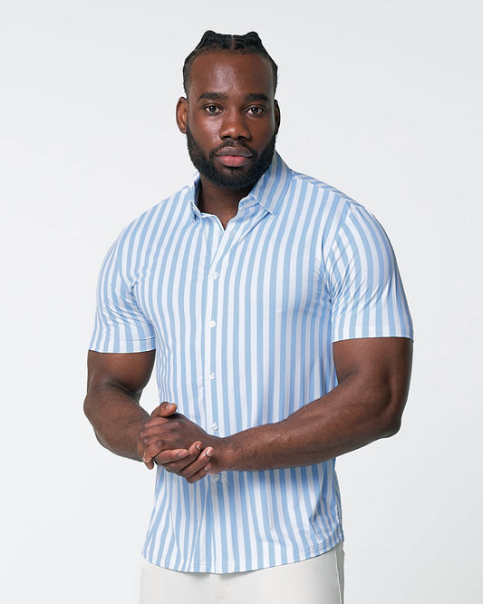 State & Liberty - "The Greyson" Light Blue & White Striped