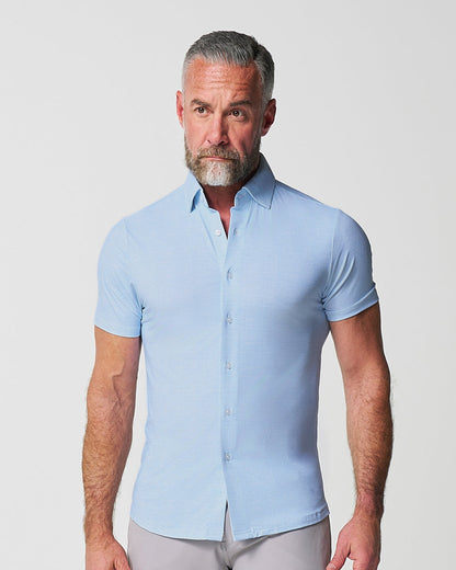 State & Liberty - "The Rowan" Light Blue Printed Linen