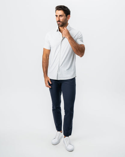 State & Liberty - "The Anchor" Light Grey Bengal Stripe