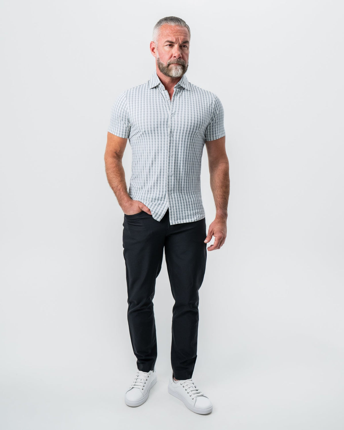 State & Liberty - "The Strudwick" Light Olive & White Check