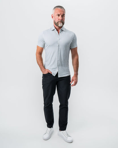 State & Liberty - "The Strudwick" Light Olive & White Check