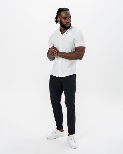 State & Liberty - Seersucker Short Sleeve Button Down - Grey