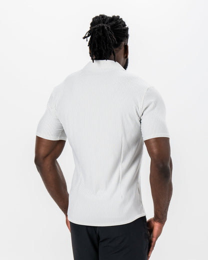 State & Liberty - Seersucker Short Sleeve Button Down - Grey