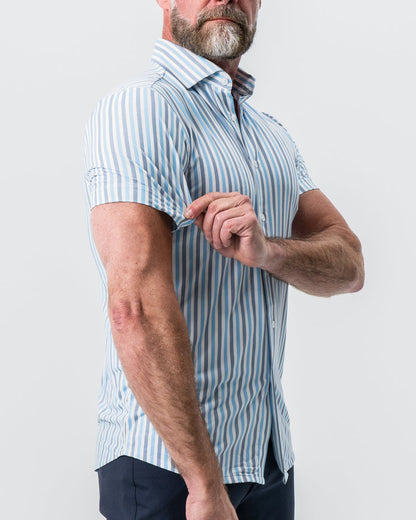 State & Liberty - "The Vito" Blue, Navy, and White Striped