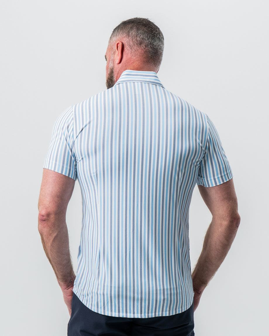 State & Liberty - "The Vito" Blue, Navy, and White Striped