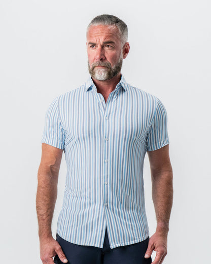 State & Liberty - "The Vito" Blue, Navy, and White Striped