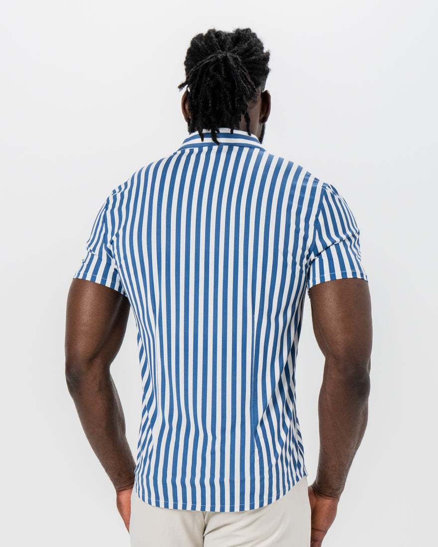 State & Liberty - "The Bay" Navy & White Bengal Stripe