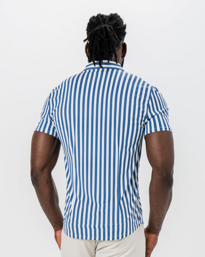 State & Liberty - "The Bay" Navy & White Bengal Stripe