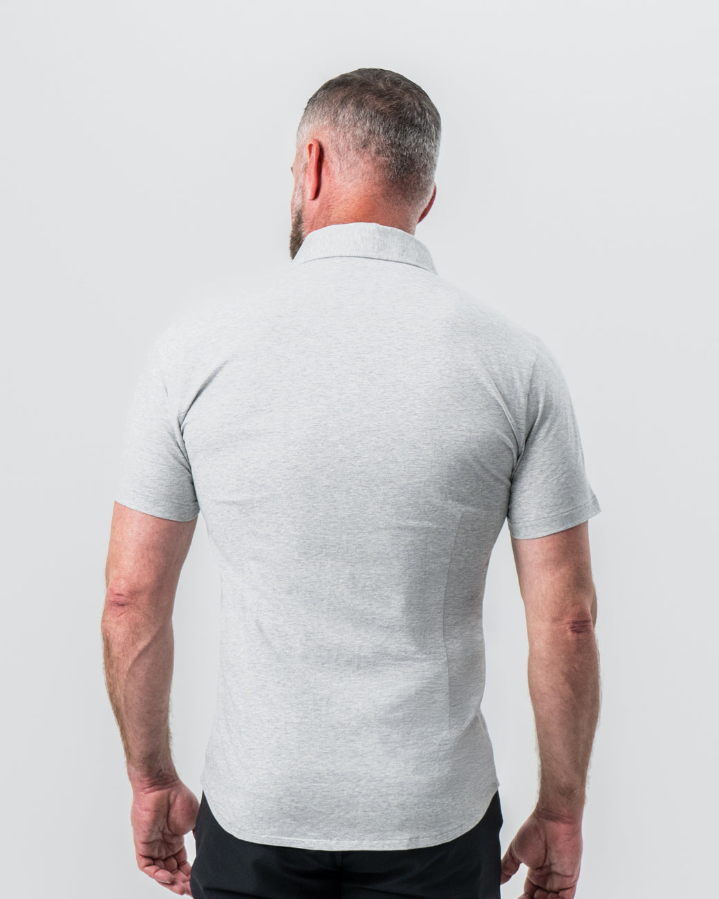 State & Liberty - "The Baldwin" Grey Short Sleeve Button Down
