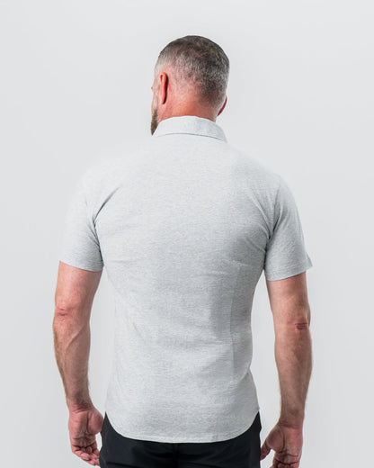 State & Liberty - "The Baldwin" Grey Short Sleeve Button Down