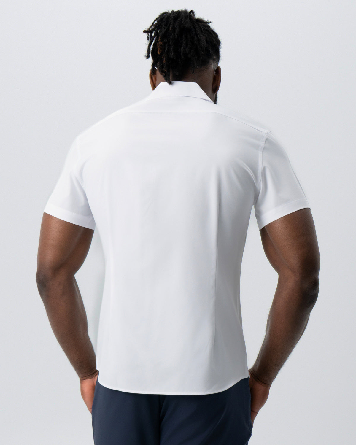 State & Liberty - "The Marco" Solid White with Tortoise Shell Buttons
