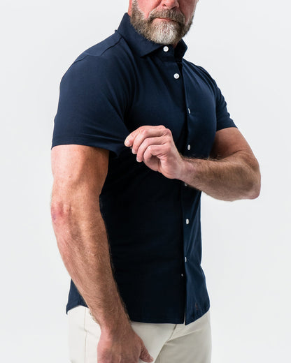 State & Liberty - "The Hawkins" Navy Short Sleeve Button Down
