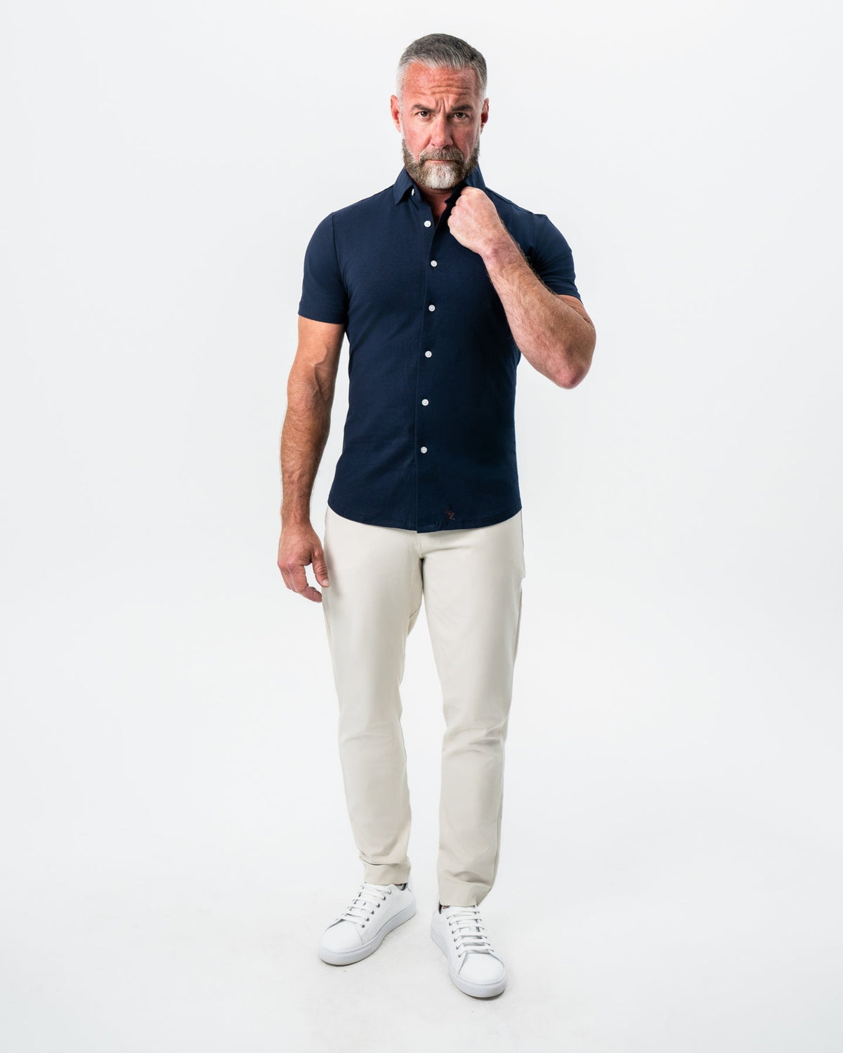State & Liberty - "The Hawkins" Navy Short Sleeve Button Down