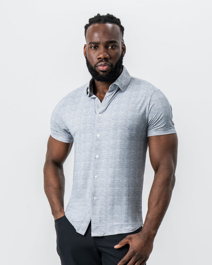 State & Liberty - "The Jefferson" Light Grey Printed Linen