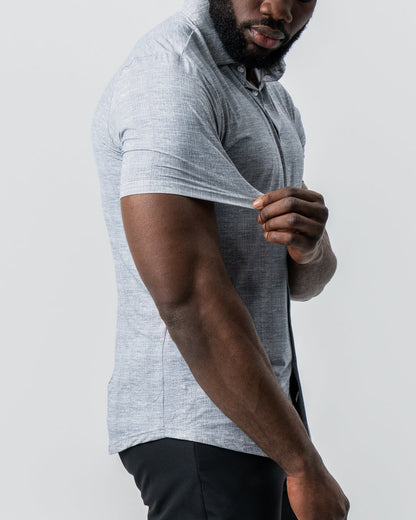 State & Liberty - "The Jefferson" Light Grey Printed Linen